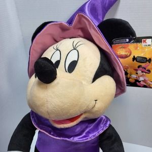 Minnie Mouse Purple Witch with Treat bag 24” Halloween Door Greeters Disney